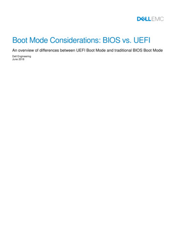 Boot Mode Considerations: BIOS Vs UEFI - Dell