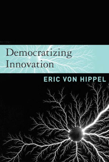 Democratizing Innovation - MIT