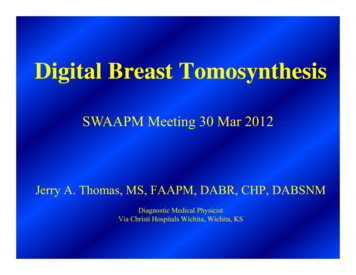 Digital Breast Tomosynthesis - AAPM Chapter
