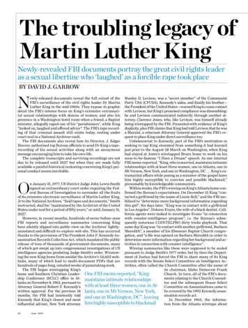 The Troubling Legacy Of Martin Luther King - David J Garrow