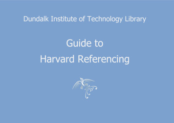 Guide To Harvard Referencing - DkIT