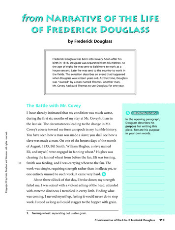 From Narrative Of The Life Of Frederick Douglass - Weebly