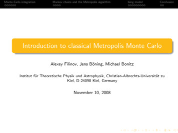 Introduction To Classical Metropolis Monte Carlo
