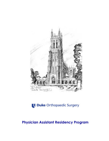 Physician Assistant Residency Program