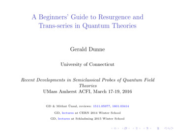 A Beginners' Guide To Resurgence And Trans-series In Quantum Theories