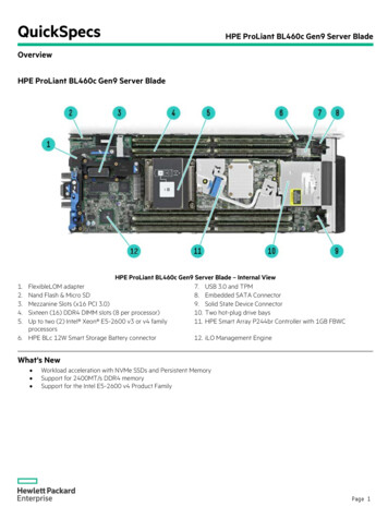 QuickSpecs HPE ProLiant BL460c Gen9 Server Blade . - CNET Content