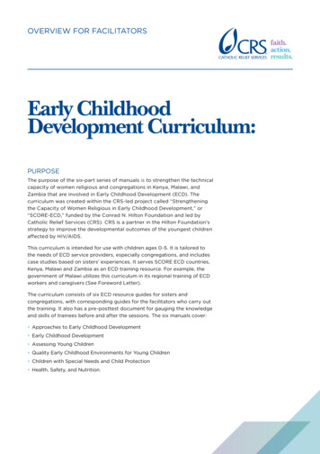 Early Childhood Development Curriculum - Catholic Relief Services