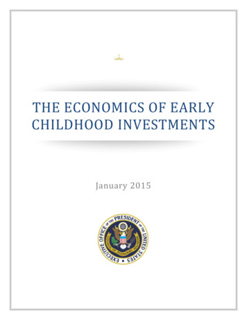 The Economics Of Early Childhood Investments