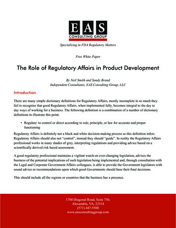 The Role Of Regulatory Affairs In Product Development