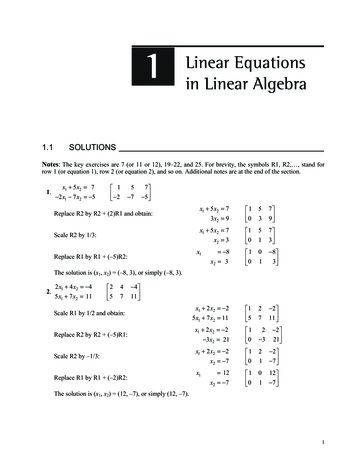 1.1 SOLUTIONS - Linearalgebra.se