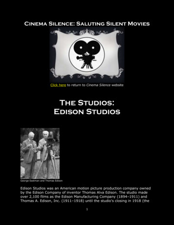 The Studios: Edison Studios - Cinemasilence.weebly 