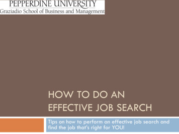 How To Do An Effective Job Search - Business Programs