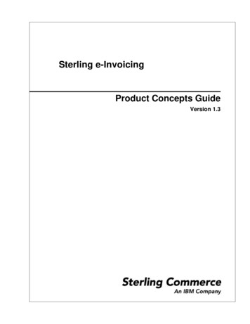 Sterling E-Invoicing Product Concepts Guide - IBM