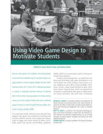 Using Video Game Design To Motivate Students - ERIC