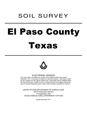 El Paso County Texas - USDA