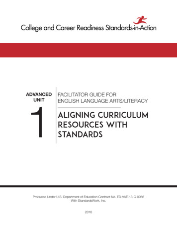 Aligning Curriculum Resources With Standards - Ed