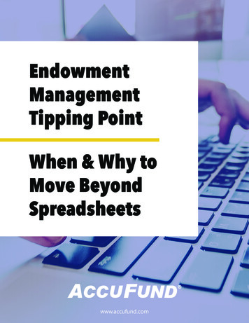 Endowment Management Tipping Point When & Why To Move Beyond Spreadsheets
