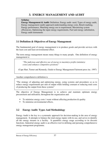 3. ENERGY MANAGEMENT AND AUDIT - Environxchange 