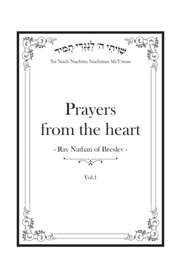 Prayers From The Heart - Breslov Books