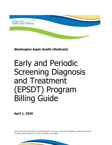 Early And Periodic Screening, Diagnosis And Treatment (EPSDT) Program - Wa
