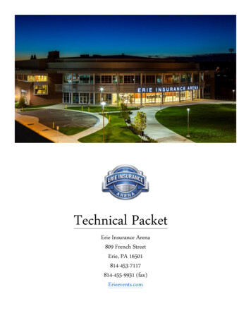 Erie Insurance Arena Technical Packet - Venue Coalition