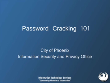 Password Cracking 101 - Phoenix, Arizona