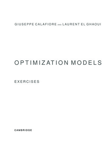 Optimization Models [.1] Exercises - People