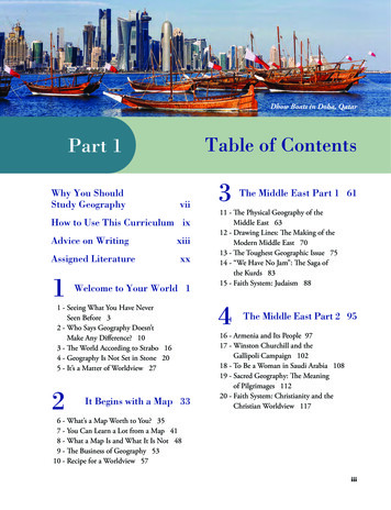 Part 1 Table Of Contents - Notgrass
