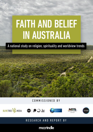 Faith And Belief In Australia - McCrindle