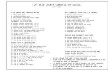 Fort Bend County Construction Details