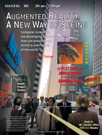 Ugmented Reality: New Way Of Seeing - Wpi