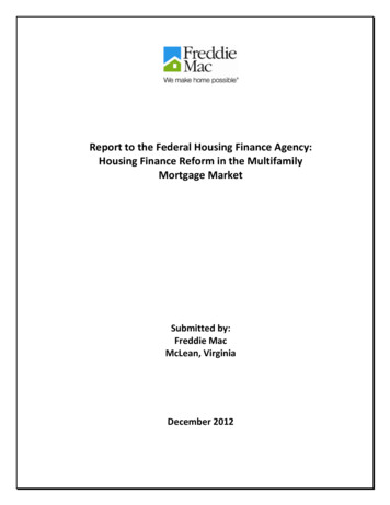 Housing Finance Reform In The Multifamily Mortgage Market