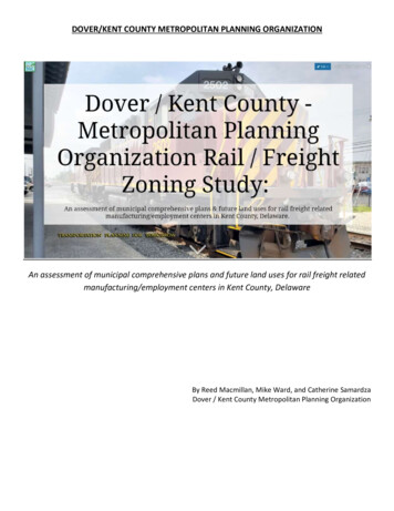 Final Rail Study - Dover Kent MPO - Kent County Delaware