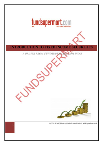 INTRODUCTION TO FIXED INCOME SECURITIES - Fundsupermart