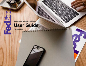 FedEx Ship Manager Software User Guide