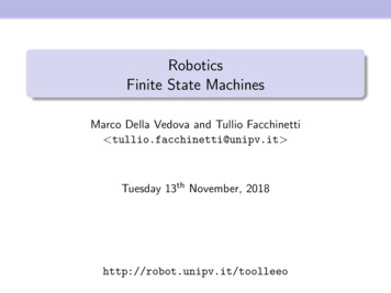 Robotics Finite State Machines - Università Degli Studi Di Pavia