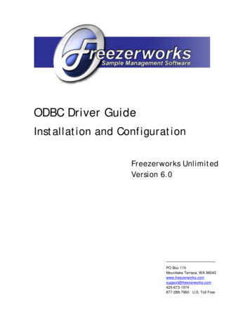 ODBC Driver Guide - Freezerworks Sample Management Software