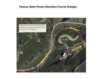 Famous Idaho Potato Marathon Course Changes