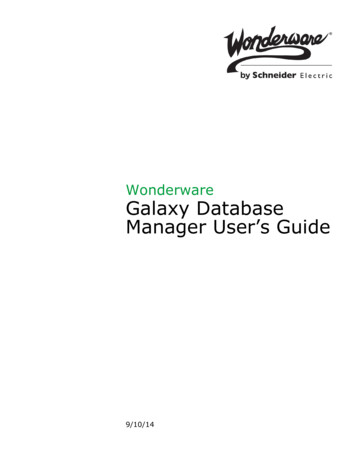 Galaxy Data Base Manager User's Guide - Logic Control