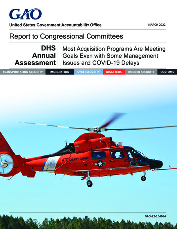 Report To Congressional Committees - Government Accountability Office
