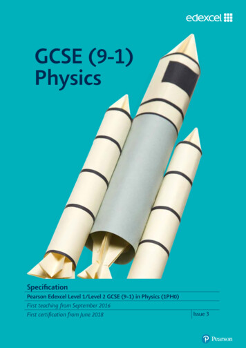 GCSE (9-1) Physics - Pearson Qualifications