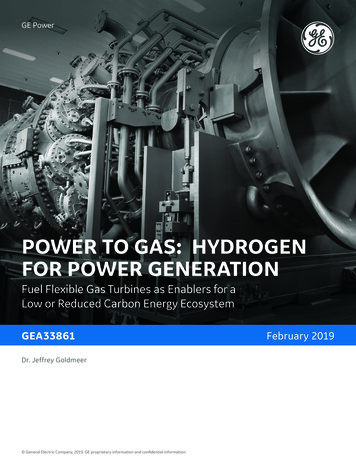 Hydrogen For Power Generation Whitepaper - General Electric