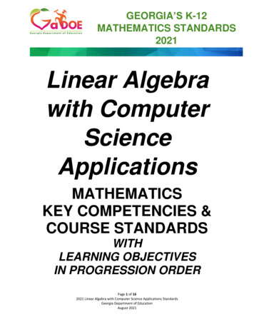 Linear Algebra With Computer Science Applications