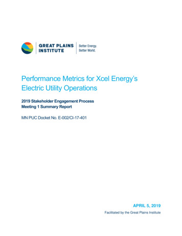 Performance Metrics For Xcel Energy's Electric Utility Operations