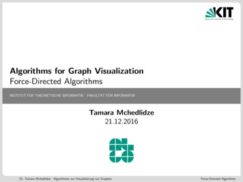 Force-Directed Algorithms Algorithms For Graph Visualization