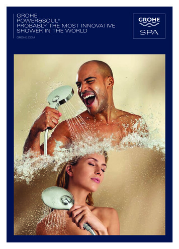 GROHE POwER&SOul PRObably THE MOSt InnOvativE SHOwER In THE WORld