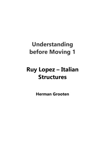 Understanding Before Moving1 Ruy Lopez-Italian Structures