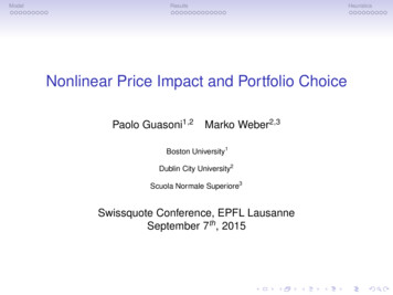 Nonlinear Price Impact And Portfolio Choice - EPFL