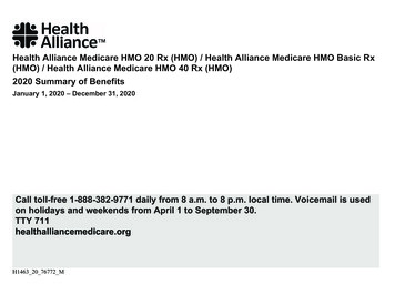 Health Alliance Medicare HMO 20 Rx (HMO) / Health Alliance Medicare HMO .