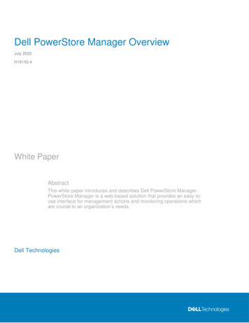 Dell PowerStore Manager Overview